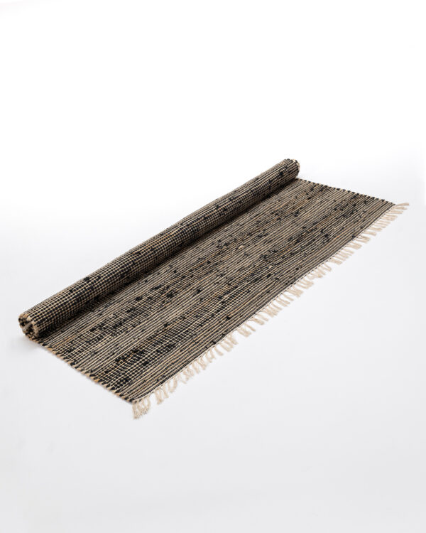 Tapis jute couleur noir