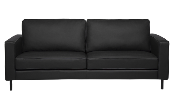 Canapé en cuir noir