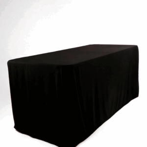 Nappe Longue Noire pour tables regie 180cm